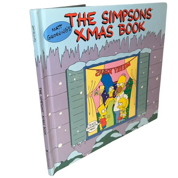VINTAGE "The Simpsons Xmas Book" By Matt Groening- Hardcover- First Edition Book - Picture 2 of 10